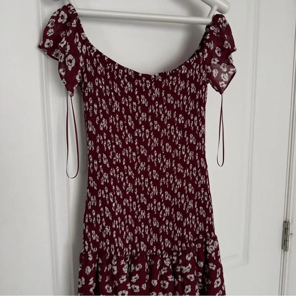 Zara The Rose Dress Ruched Mini Garnett size S - Picture 4 of 6